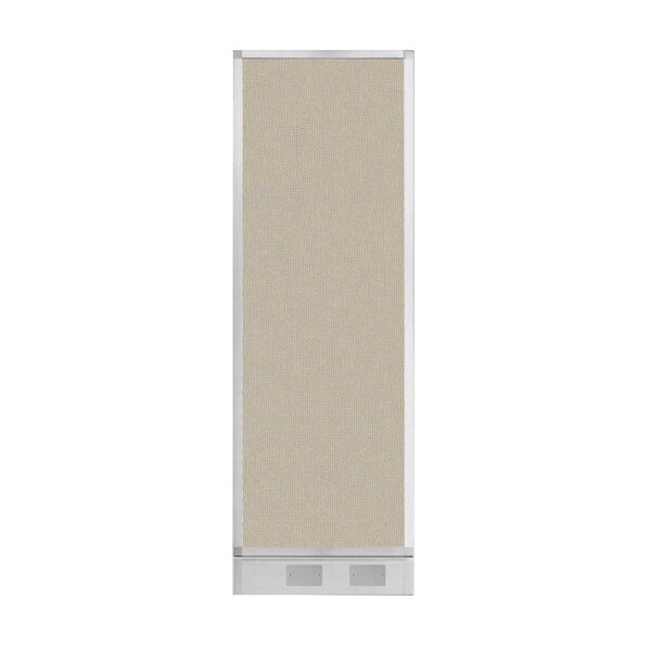 Hush Panel Configurable Cubicle Partition 2' x 6' Sand Fabric w/ Cable Channel